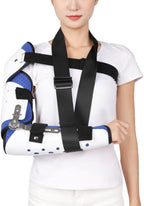 ROM Hinged Elbow Brace Adjustable Elbow Splint,Post OP Arm Immobilizer with Shoulder Sling Stabilizer,Cubital Tunnel Syndrome Physical Therapy and Recovery,for Sleep and Work,Right