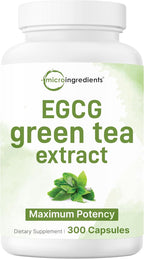 Micro Ingredients Extra Strength Green Tea Extract, 300 Capsules | 5 Month Supply | Maximum Potency Polyphenols Antioxidant Supplement for Skin, Energy, Brain & Heart Support*