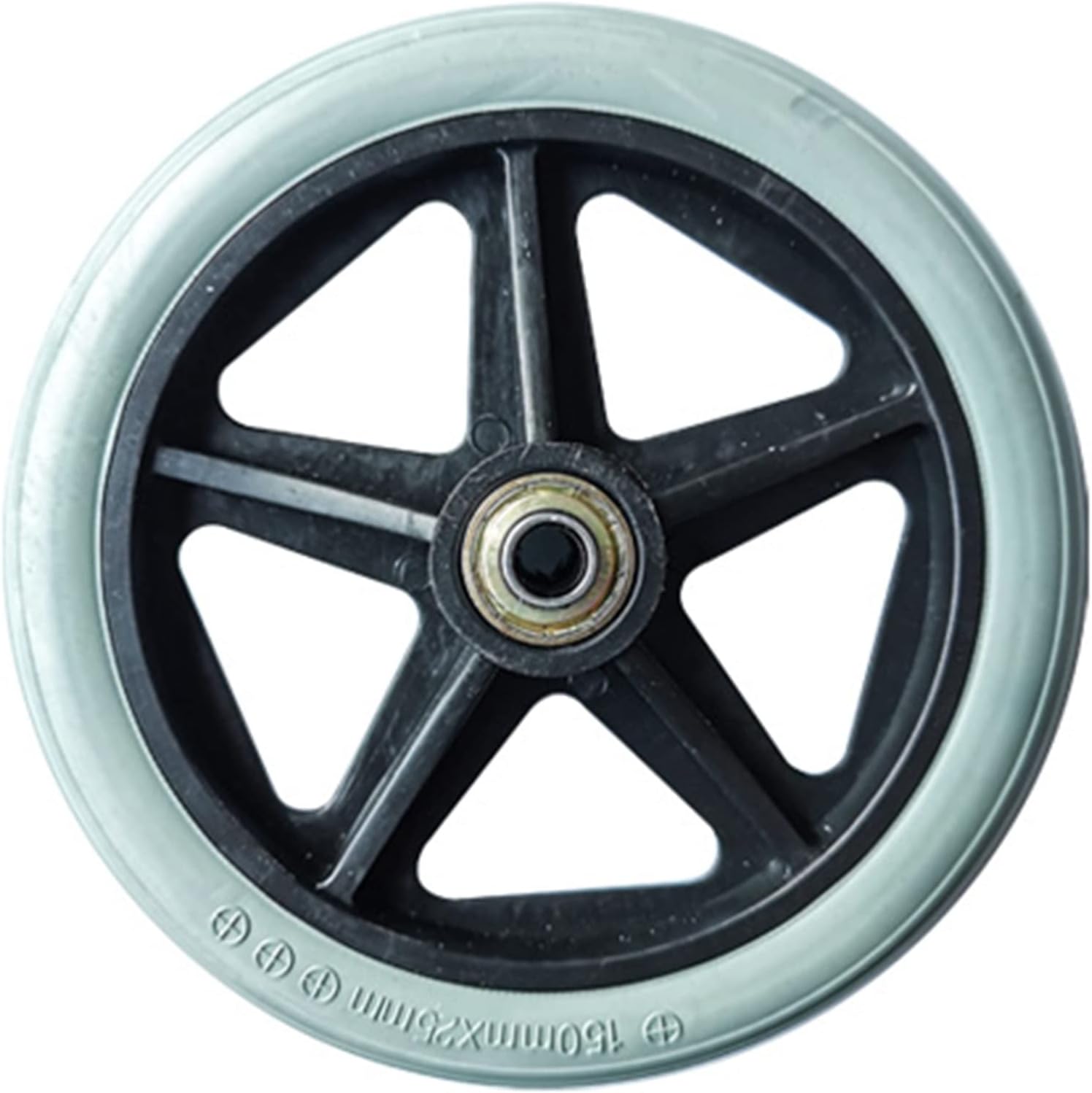 One 6 inch 7 inch 8 inch Manual Wheelchair Accessories Front Wheel Alloy Front Wheel Solid Wheel Wheel/Gray/6Inch