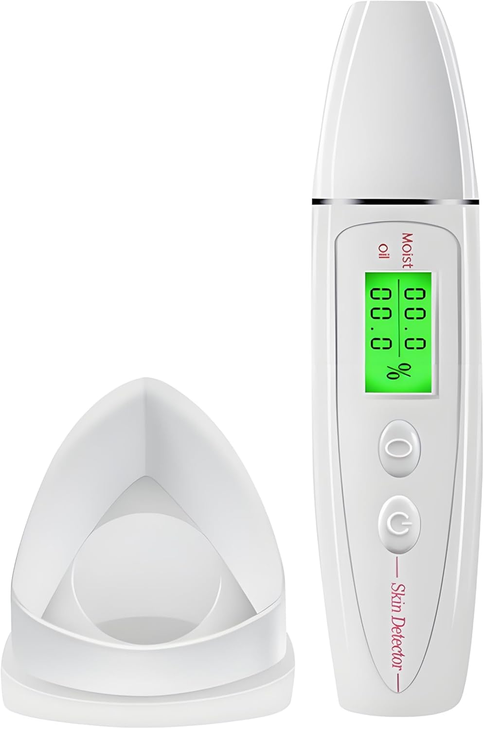 Skin Hydration Tester, Portable Skin Moisturizer Water Oil Tester ,Digital LCD Smart Display Skinly Hydration for Face Care Beauty (White)