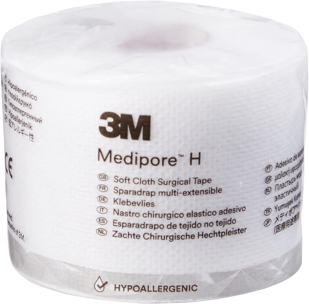 3M™ Medipore™ H Soft Cloth Surgical Tape 2862, 2 inch x 10 yard (5cm x 9,1m), 12 Rolls/Case