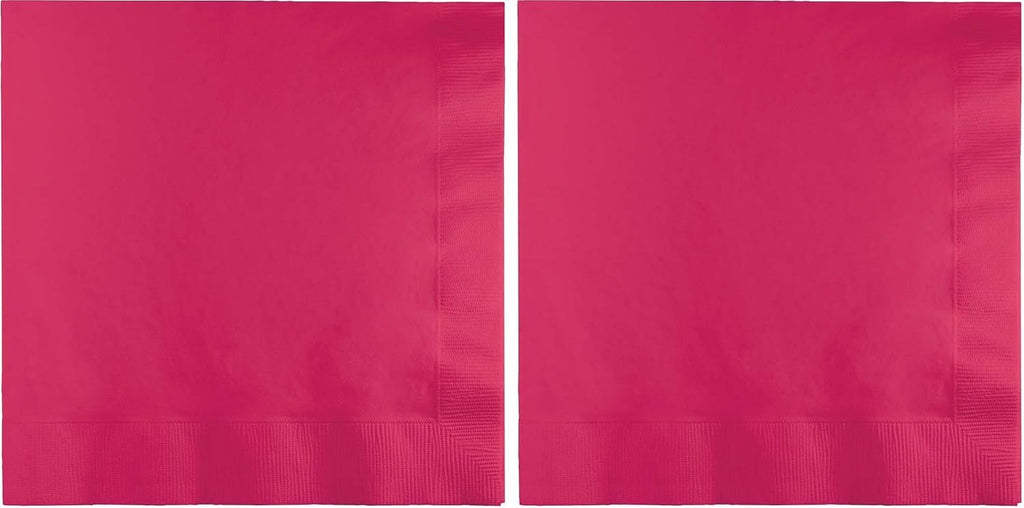 Creative Converting DINNER NAPKINS 3PLY 1/4FLD, 25 Count, Hot Magenta (Pack of 2)