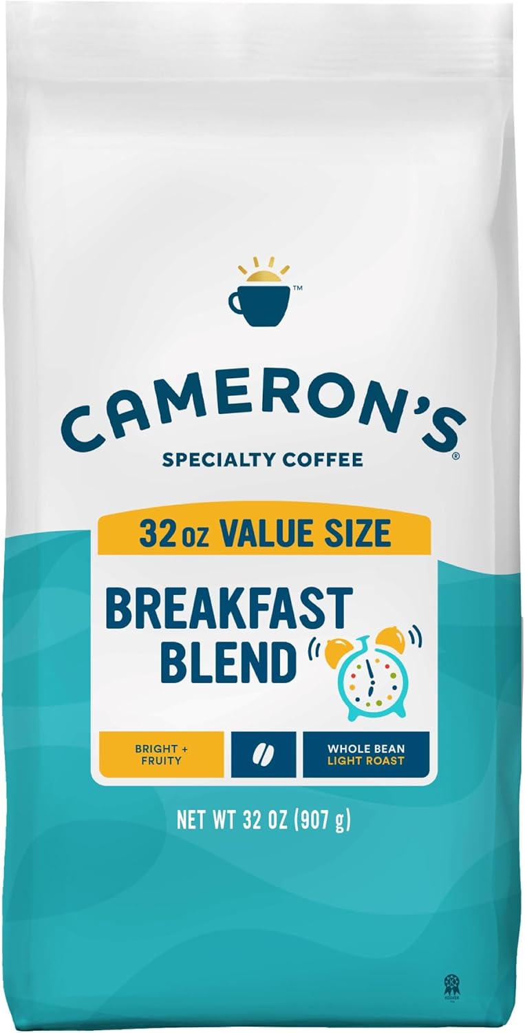 Cameron's Coffee Roasted Whole Bean Coffee, Breakfast Blend, 32 Ounce