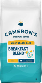 Cameron's Coffee Roasted Whole Bean Coffee, Breakfast Blend, 32 Ounce