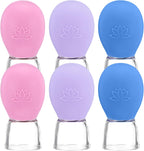 6Pcs Cupping Device, Vacuum Negative Pressure Walking Cupper, Glass Massager Cupping Cup, Silicone Cupper Massage, Body Cup Fascia Massager for Face and Body