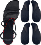 Dr. Foot's Arch Support Shoe Inserts for Flat Feet, Plantar Fasciitis, Adhesive Heel Cushion for Relieve Pain for Women & Men (Small, Black)