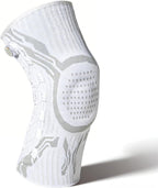 TrueKnee Brace Professional Knee Support with Compression Technology - Knee Brace for Man, Knee Sleeves for Pain Relief, Recovery (White, Medium, Left)