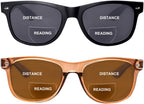 2 Pack Invisible Bifocal Reading Sunglasses Outdoor Sun Reader Glasses UV400 Protection for Women Men Adult
