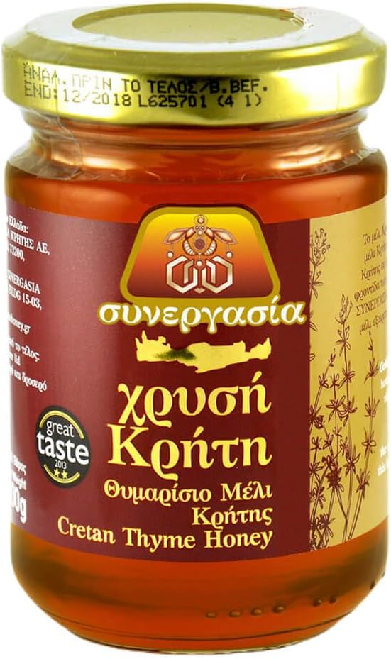 Greek Traditional Golden Thyme Honey From Crete - 900g