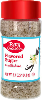 Betty Crocker Vanilla Bean Flavored Sugar – Classic Dessert Sugar for Baking, Drinks & More, 3.7 oz