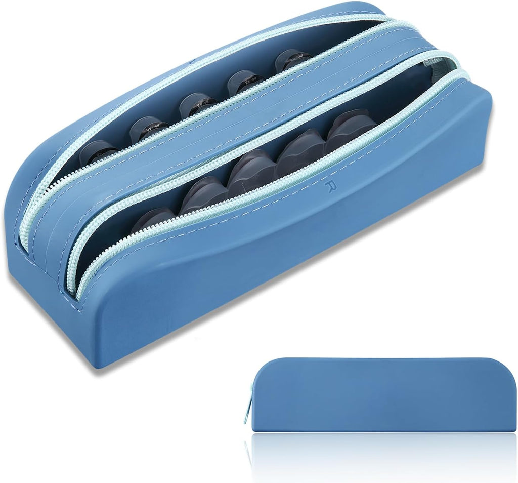 AITIME Portable Daily Contact Lens Organizer, Disposable Dispenser, Travel Color Storage Case Kit With Labeled R & L (Blue)