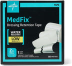 Medline MedFix Dressing Retention Tape with S-Release Liner, Secures Primary Dressings and Medical Appliances, 2" x 11 yd