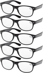 Eyekepper Classic 80's Reading Glasses for Women 5 Pairs Readers Include Reading Sunglasses