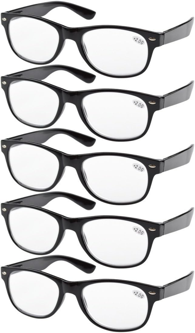Eyekepper Classic 80's Reading Glasses for Women 5 Pairs Readers Include Reading Sunglasses
