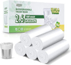 Inwaysin Biodegradable 2.6 Gallon Trash Bags, 180 Count, Scented Free, Translucent, Thickening & Leaking Proof, Suitable for Most Trash Cans, Perfect for Home or on the Go
