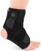 Heating Ankle Brace, Heated Ankle Wrap Foot Heat with 3 Level Temperature Control for Men and Women Running Ankle Sprain Wrap