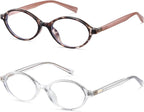 Oval Reading Glasses Women Men Blue Light Blocking Small Computer Readers Retro Fashion Frame Vintage Eyewear PT2009