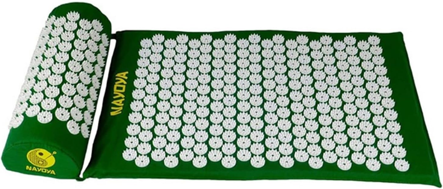 Massage Cushion Acupuncture mat Relieve Stress Back Body Pain Spike Acupressure Massager Mat(Green)