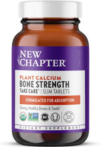 New Chapter Calcium Supplement - Bone Strength Plant-Based USDA Organic Calcium with Magnesium, Vitamin D3+K2, for Bone Health & Joint Mobility, Heart Support, 905 mg dose - 120 Slim Tablets