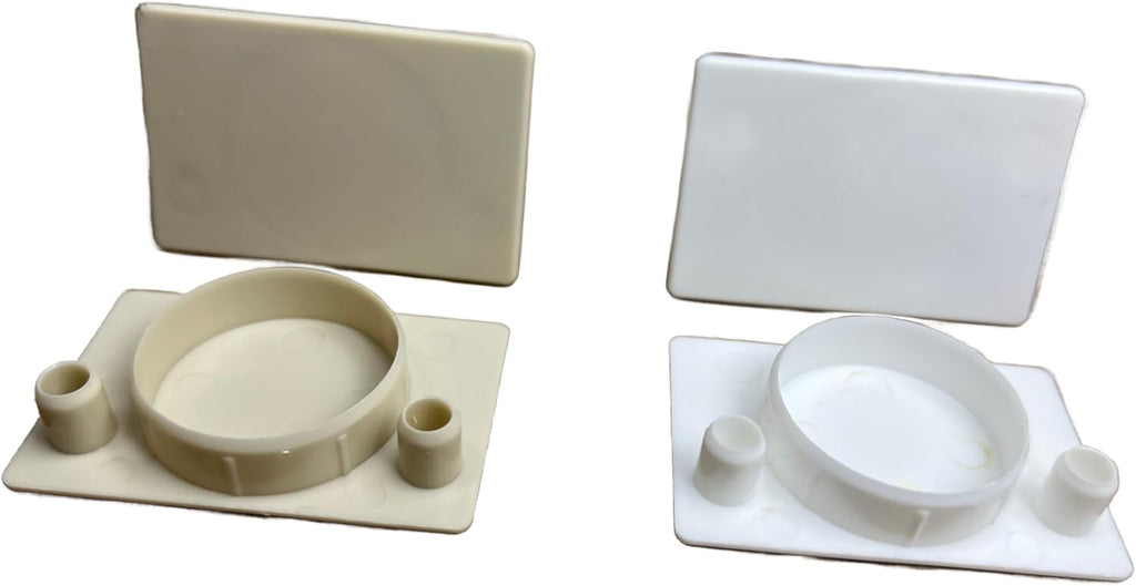E.H.C. Plastic Hinge Hole Cover Plug, 5 Count, Snow White