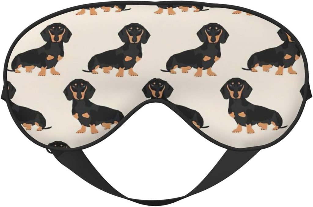 Dachshund Dog print Unisex Sleeping Eye Mask,Soft Blocking Eye Mask Adjustable Strap Sleeping Face mask