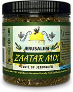 Jerusalem Zaatar Spice Mix Jar by Julian’s Valleys | Made with Natural Herbs and Pure Sumac | 4OZ | Zataar seasoning Jar| No Preservatives/No Citric Acid - (Za'atar/zatar/zahtar/zahatar)