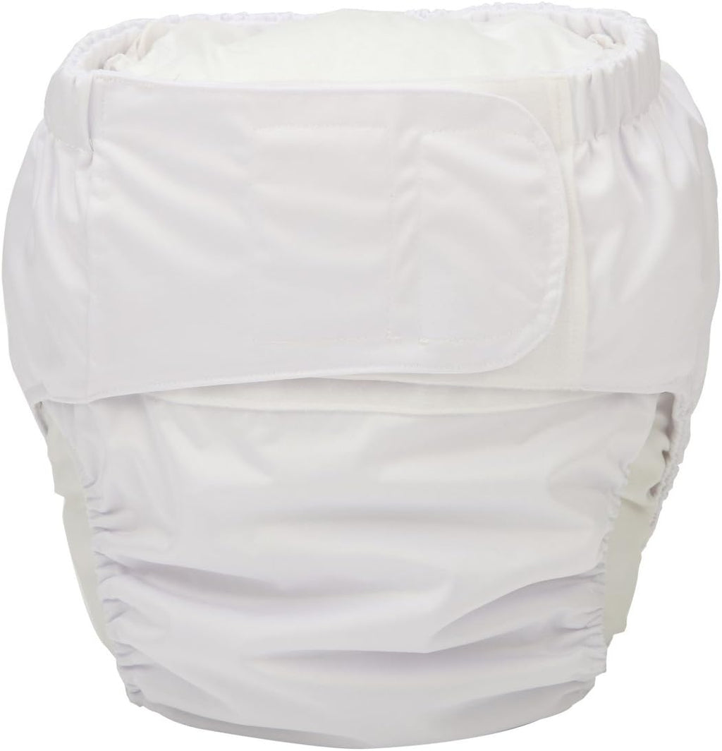 Large Teen Adult Cloth Diaper Nappy Reusable Washable for Disability (White (Large 26in to 50in))