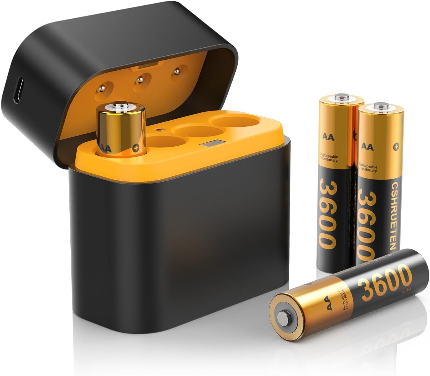 For Meta Quest 2/3/3S Controller Accessories Rechargeable Battery Pack with Charger, 4 Pack 1.5V 2400mAh Long-Lasting Battery with Charging Storage Box for Oculus Quest 2/3/3S Controller Accessories