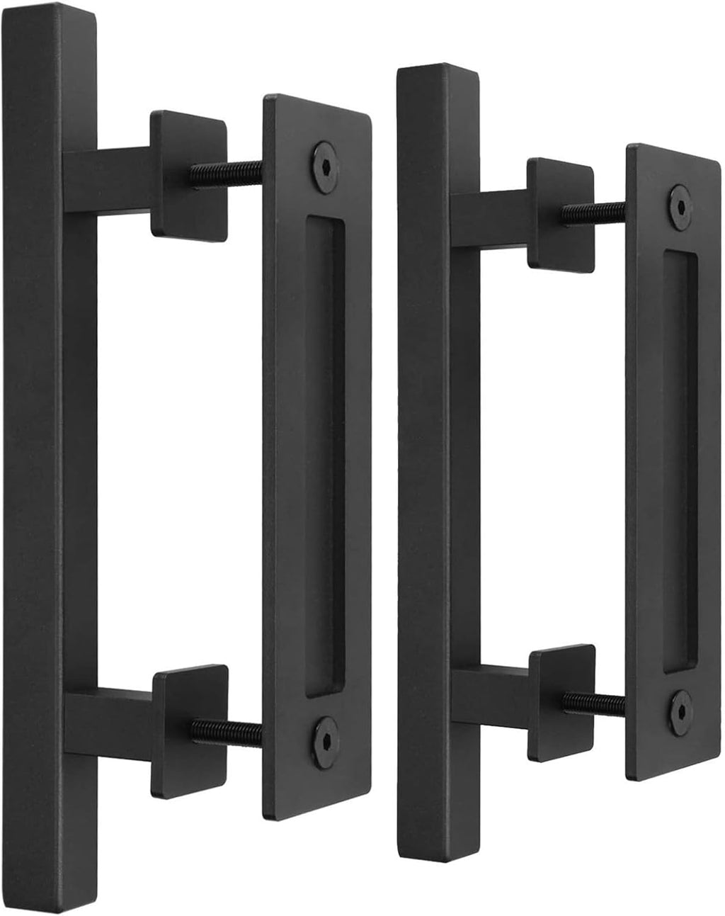 EaseLife 2 Pack 12" Sliding Barn Door Handles and Pulls Hardware,Rustic Double Sided,Heavy Duty