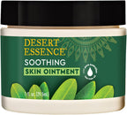Desert Essence TEA TREE OIL SKIN OINTMENT – Itch Relief, Rash Cream for Razor Burn - Soothing Balm with Lavender & Jojoba - Gluten & Cruelty-Free - 1 oz