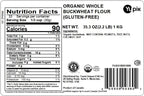 Yupik Organic Ground Buckwheat Flour 2.2 lb (35.2 oz), USDA Certified, Gluten-Free, Raw, Vegan, Kosher, Non-GMO, Finely Ground, Ideal for Baking, Batters, & Cooking