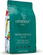 Lifeboost Organic Coffee Beans Medium Roast - Low Acid Single Origin Non-GMO Organic Whole Bean Coffee - Third Party Tested For Mycotoxins & Pesticides - 12 Ounces