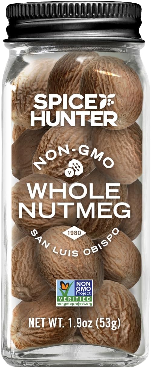 The Spice Hunter Organic Nutmeg, Whole, 1.8 oz. jar