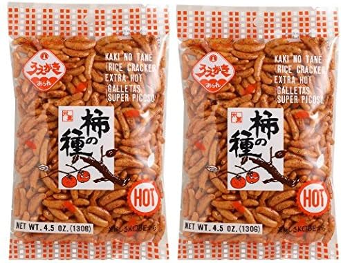 Japanese Traditional Rice Crackers : Nori Maki Arare/ Kaki No Tane 2packs (Kaki No Tane Hot)