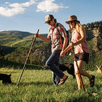 Brazos Handcrafted Wood Walking Stick, Twisted Oak, Backpacker Style Handle, for Men & Women, Made in The USA