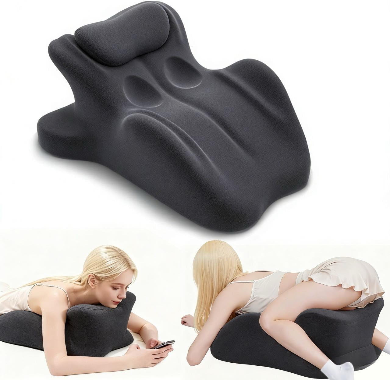 Couples Pillow,Sweet Spot Pillow, 27°Angle Perfect Position Intimacy Pillows for Couples,Memory Foam Support Cushion for Waist, Neck & Back, Waterproof & Portable with Washable Cover