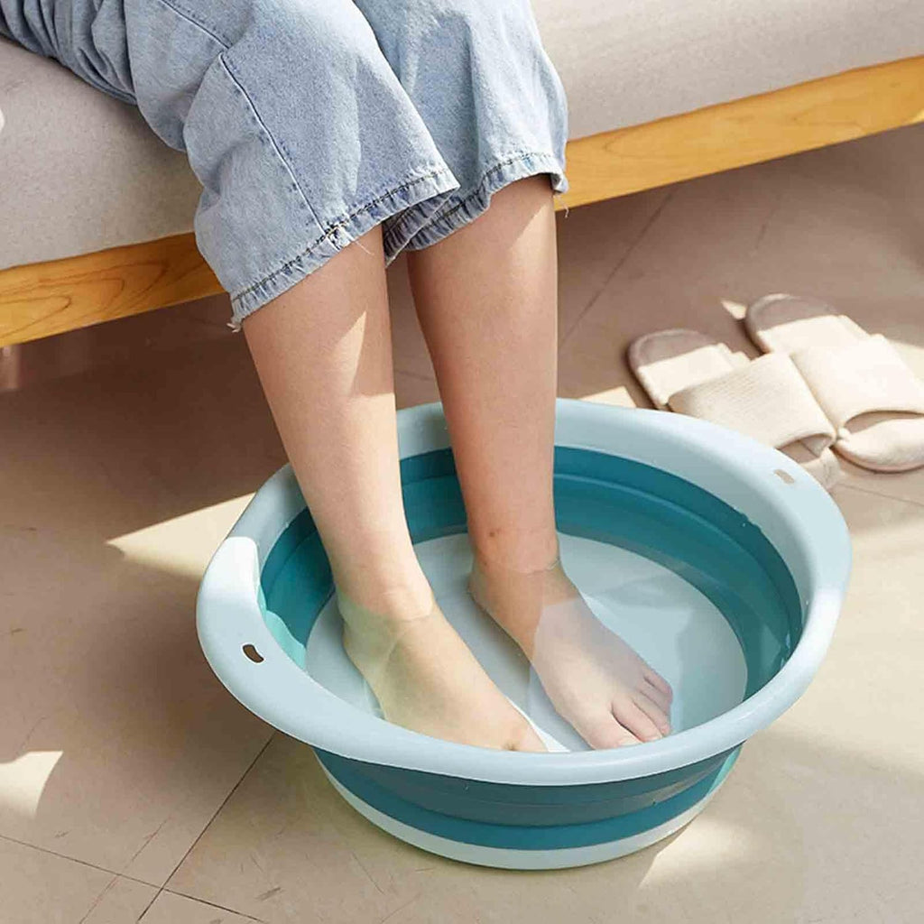 Portable Foldable Foot Bath Tub, Lightweight Foot Soak Basin Foldable Water Bucket, for Soaking Feet Home Feet Travel