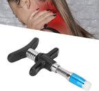 Chiropractic Adjustment Tool, 10 Levels Portable Chiropractic Adjustment Tool Scoliosis Adjuster Spine Manual Single Head Spine Massager for Muscle Relaxation(Blue)