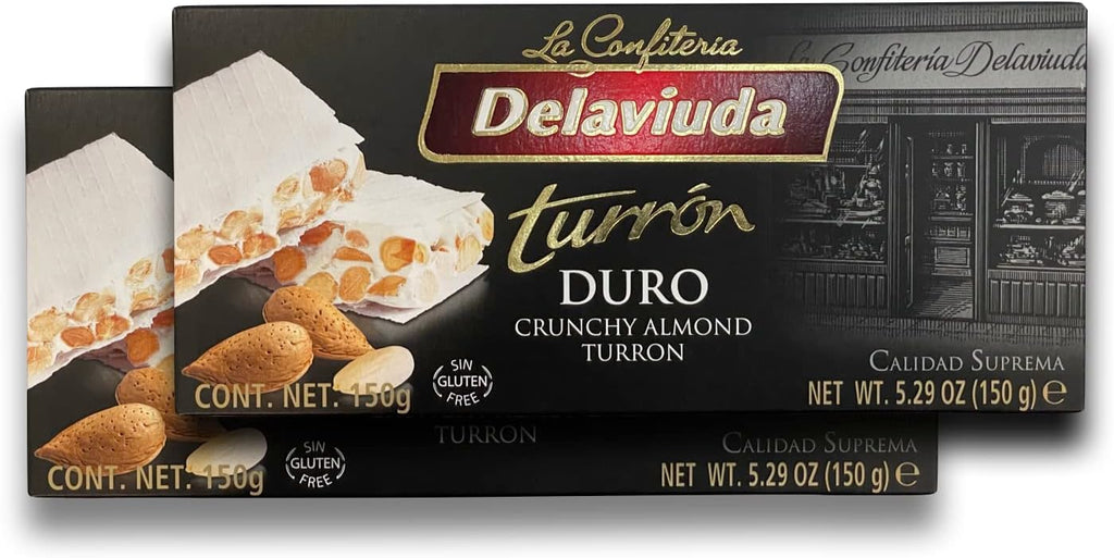 Delaviuda La Confiteria Turron Duro, Crunchy Almond Turron (Pack of 2)