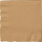 Creative Converting 663276B Touch of Color 2-Ply Paper Lunch Napkins (50 Count), Glittering Gold, 6.5"x6.5"