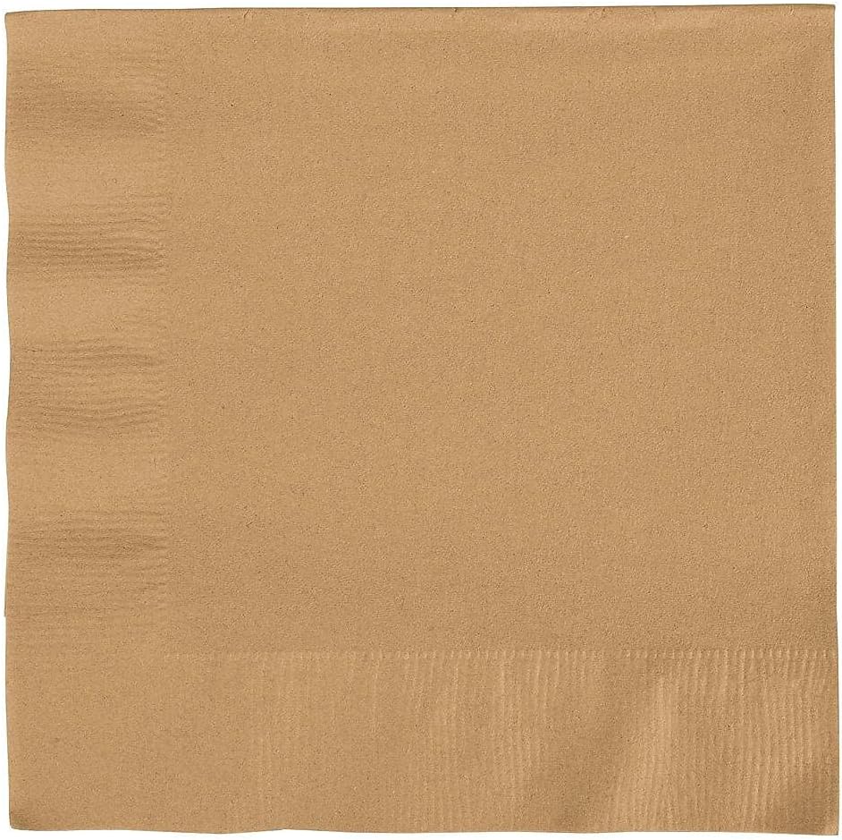 Creative Converting 663276B Touch of Color 2-Ply Paper Lunch Napkins (50 Count), Glittering Gold, 6.5"x6.5"