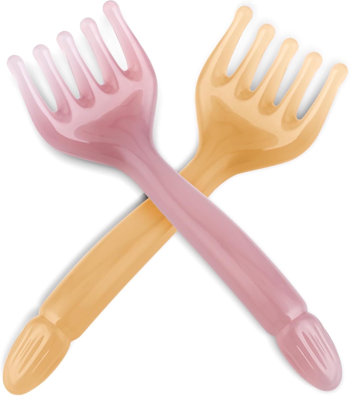 WY LIGHTING LEVEL 2Pcs Head Massager Manual Hair Scalp Massager Gua Sha Five Claw Massage Tool Comb Portable Handheld Resin Relax Tool for Father's Day Mother's Day Gifts (Amber; Cloud Brown)
