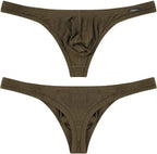 Mens Thong Underwear Ribber G-String Low Rise Briefs T-Back Pouch Stretch and All-day Comfort Lingerie for Men
