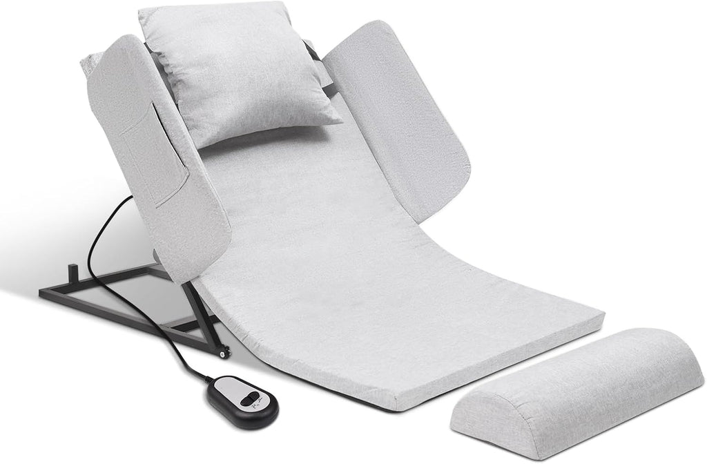 Adjustable Power Lifting Bed Backrest with Remote Control, 2-80° Adjustable Angle Helps Elderly Sit Up Easily, Comfortable Support for Eating and Resting, 300lb Capacity HAPL-01