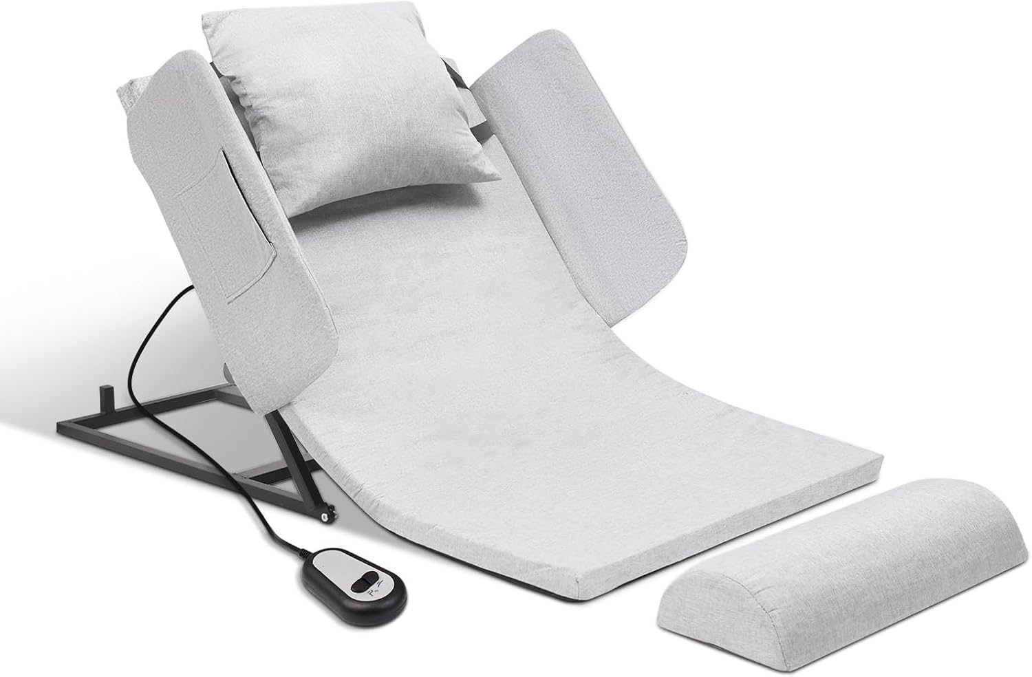 Adjustable Power Lifting Bed Backrest with Remote Control, 2-80° Adjustable Angle Helps Elderly Sit Up Easily, Comfortable Support for Eating and Resting, 300lb Capacity HAPL-01