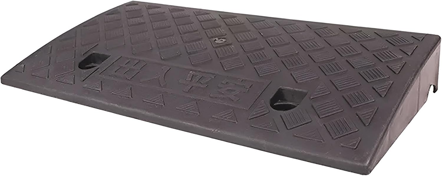 2.7-5" High Curb Ramp, Portable Lightweight Plastic Threshold Ramp, Car Ramp Kerb Ramp for Driveway, Loading Dock, Sidewalk, Scooter, Bike, Motorcycle(Black,Height 11cm/4.3inch)