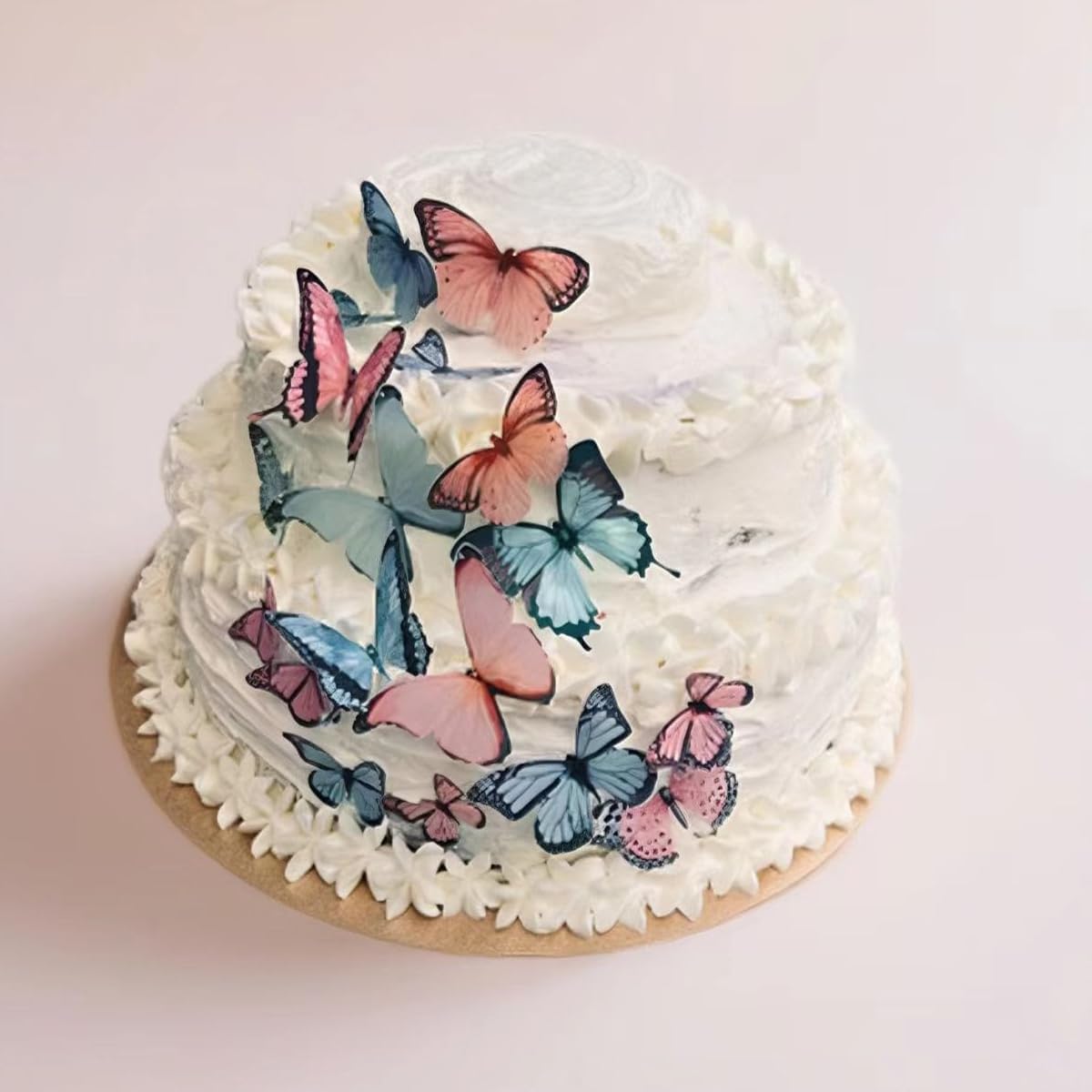 Edible Wafer Paper Butterflies set of Wedding Birthday Party (Purple Pink 72pcs)