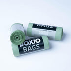 BOXIO - Bag Bundle: 3x Compostable Trash Bags for Camping Toilet & Kitchen | 2.6 Gallon recyclable Bags for home & Portable Toilet | Eco-Friendly Compost Bags for Kitchen, Bathroom, Office Fit - green