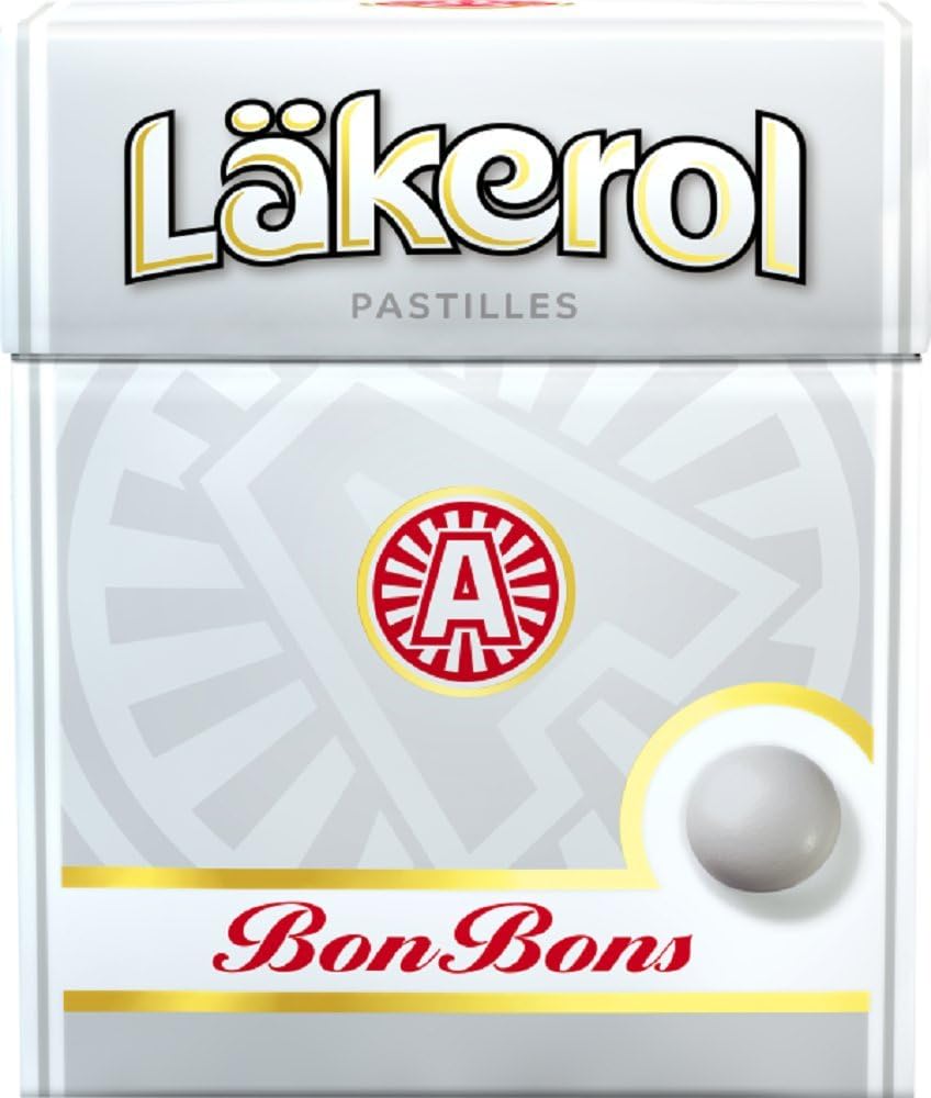 4 Boxes x 25g of Läkerol BonBons - Peppermint - Original - Swedish - Pastilles - Lozenges - Drops - Dragees - Candies - Sweets