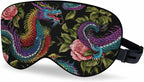 Dragons Flowers Peonies Sleep Mask Classical Asian Chinese Dragon Men Women Sleep Mask with Adjustable Strap Eye Cover Eye Shade for Travel, Nap,Meditation